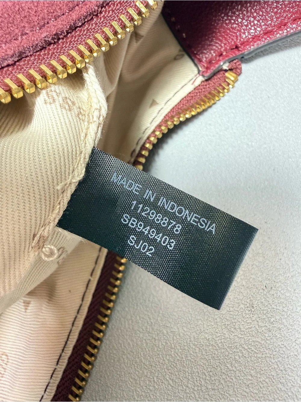 GUESS Malva Wine Suede and Leather Hobo Bag